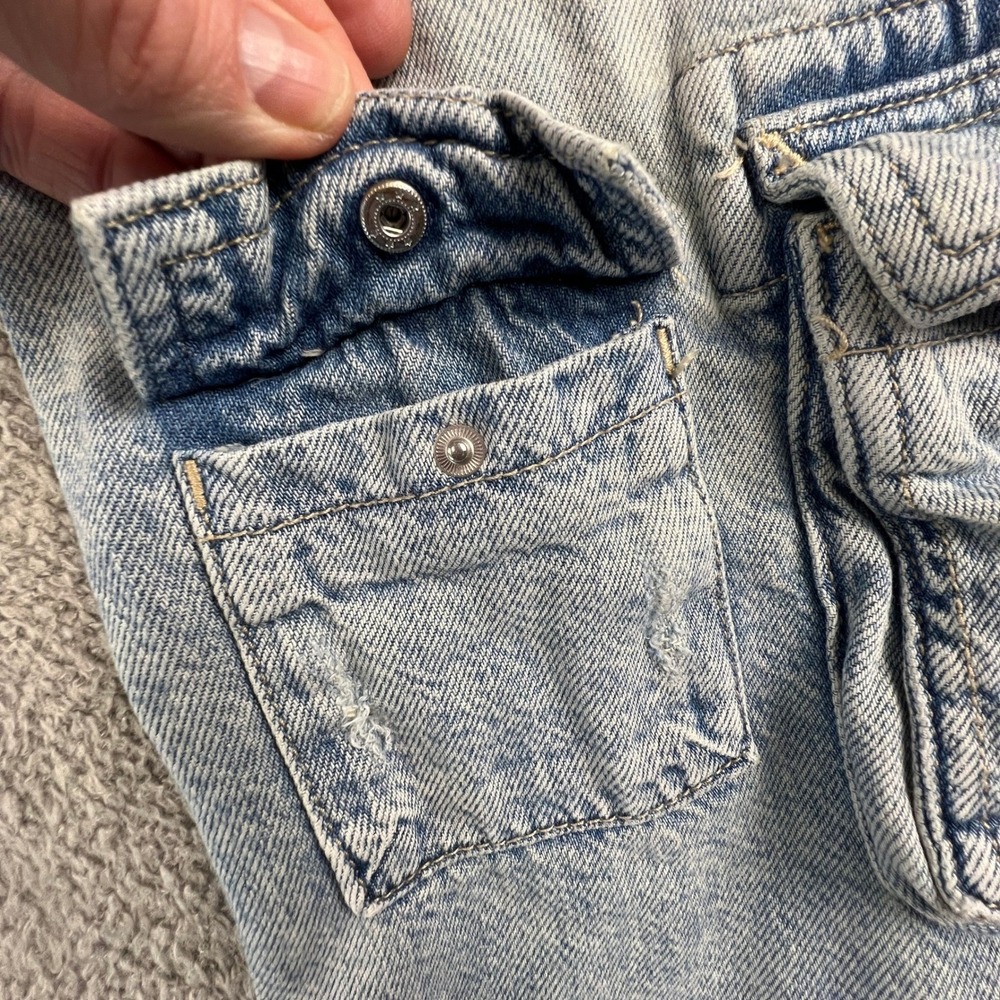 Aeropostale Low Rise Cargo Jeans Womens Small Light Y2K Distressed Utility Pants - Picture 11 of 15